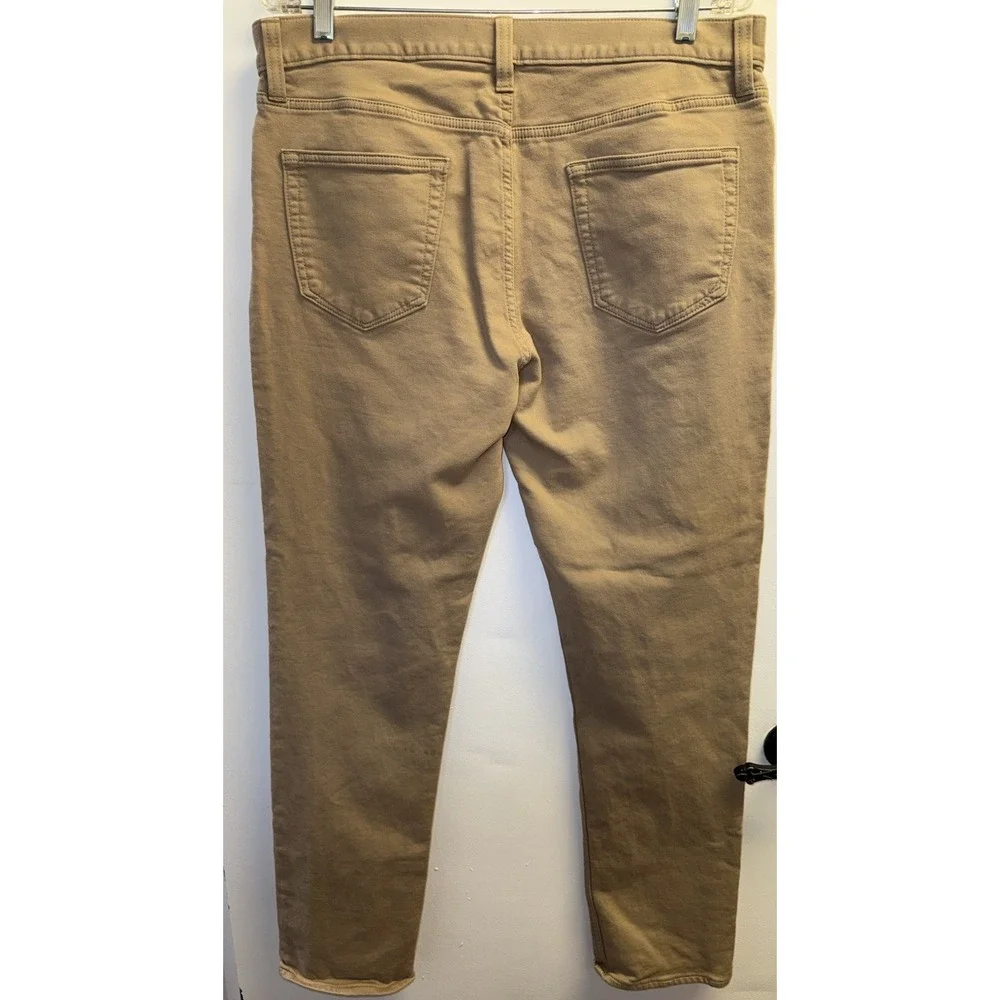 Banana Republic Chino Pants Mens Traveler Slim Fit 34X33 Tan Stretch 5 Pocket